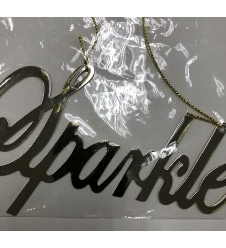 SPARKLE HANGING WORD GOLD   
